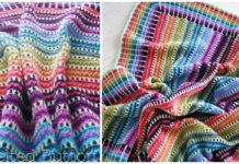 Skittles Blanket Crochet Free Pattern - Stripy #Blanket; Free #Crochet; Patterns