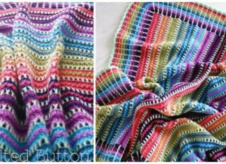 Skittles Blanket Crochet Free Pattern - Stripy #Blanket; Free #Crochet; Patterns