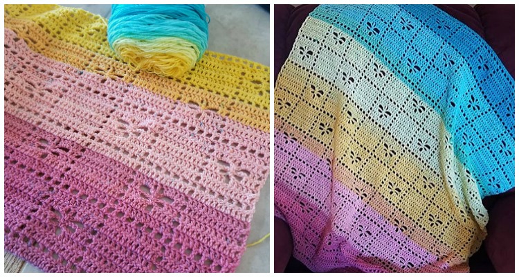 Dragonfly blanket knitting 2025 pattern