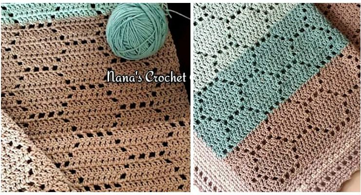 Sweet As Can Bee Honeycomb Baby Blanket Crochet Free Pattern - Fillet #Blanket; Free #Crochet; Patterns