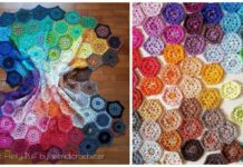 That Hexy Puff Blanket Crochet Free Pattern - Hexagon Blanket Free Crochet Patterns