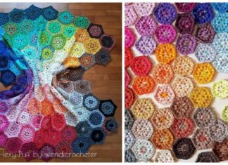 That Hexy Puff Blanket Crochet Free Pattern - Hexagon Blanket Free Crochet Patterns