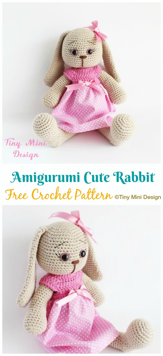 Crochet Cute Rabbit Amigurumi Free Pattern - #Amigurumi; Bunny Free Crochet Patterns