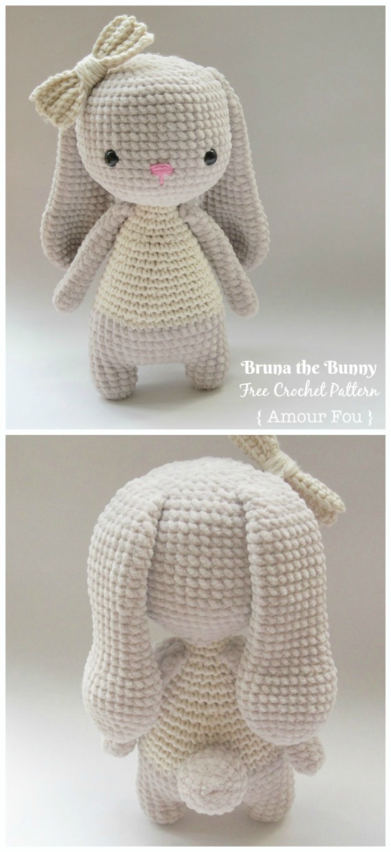 Crochet  Bruna the Bunny Amigurumi Free Pattern - #Amigurumi; Bunny Free Crochet Patterns