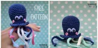 Amigurumi Little Octopus Free Crochet Patterns - Crochet #SeaLife; Toys #Amigurumi; Free Patterns