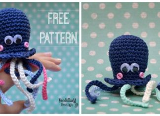 Amigurumi Little Octopus Free Crochet Patterns - Crochet #SeaLife; Toys #Amigurumi; Free Patterns