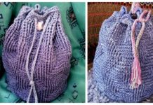 Cat Island Beach Bag Crochet Free Pattern [Video] - Drawstring Bag Free #Crochet; Patterns