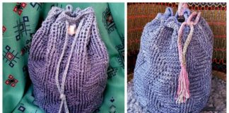 Cat Island Beach Bag Crochet Free Pattern [Video] - Drawstring Bag Free #Crochet; Patterns