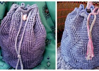 Cat Island Beach Bag Crochet Free Pattern [Video] - Drawstring Bag Free #Crochet; Patterns