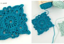 Cotton Neat Motif Granny Square Crochet Free Pattern - Granny Square Motif Free #Crochet; Patterns