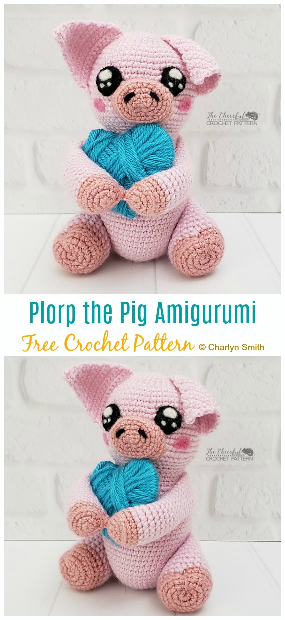 Plorp the Pig Amigurumi Free Pattern - Free #Amigurumi; #Pig; Toy Softies Crochet Patterns
