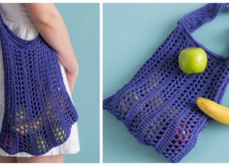 Fresh Air Market Bag Crochet Free Patterns - - #Crochet; Market Grocery #Bag;Free Patterns