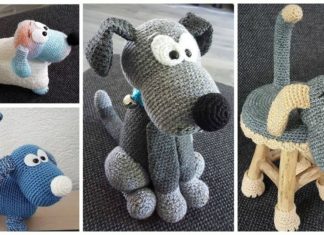 Amigurumi Dog Droppie & Stool Cover Crochet Free Patterns