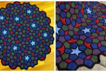 Pentagonal Penrose Throw Blanket Crochet Free Pattern - Pentagon #Blanket; Free #Crochet; Patterns