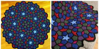 Pentagonal Penrose Throw Blanket Crochet Free Pattern - Pentagon #Blanket; Free #Crochet; Patterns