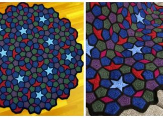 Pentagonal Penrose Throw Blanket Crochet Free Pattern - Pentagon #Blanket; Free #Crochet; Patterns