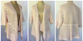 Sally's Best Friend Cardigan Crochet Free Pattern - Women Summer #Cardigan; Free #Crochet; Patterns