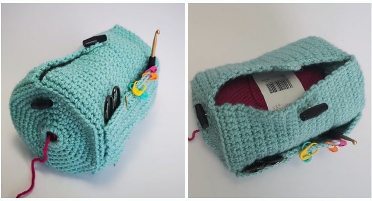 The Yarn Buddy Bag Crochet Free Pattern [Video]- #Hook Holder Free #Crochet Patterns