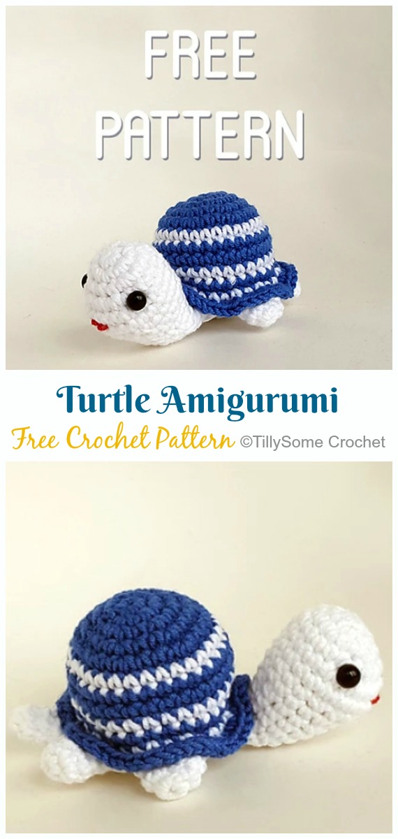 Crochet Little Turtle Amigurumi Free Pattern - Amigurumi Baby Turtle Crochet Free Patterns