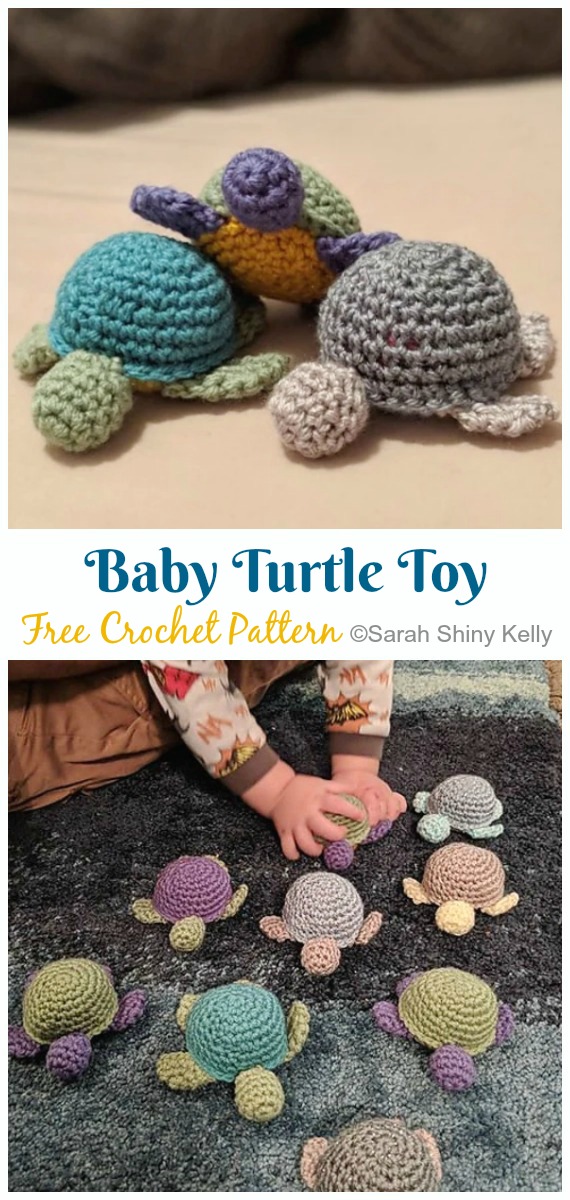 Crochet Baby Turtle Toy Amigurumi Free Pattern - Amigurumi Baby Turtle Crochet Free Patterns