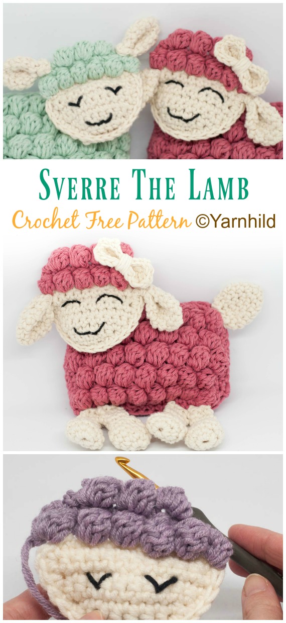 Amigurumi Bobble Lamb Ragdoll Free Crochet Patterns - Farm Animals Toys #Amigurumi; Free Crochet Patterns