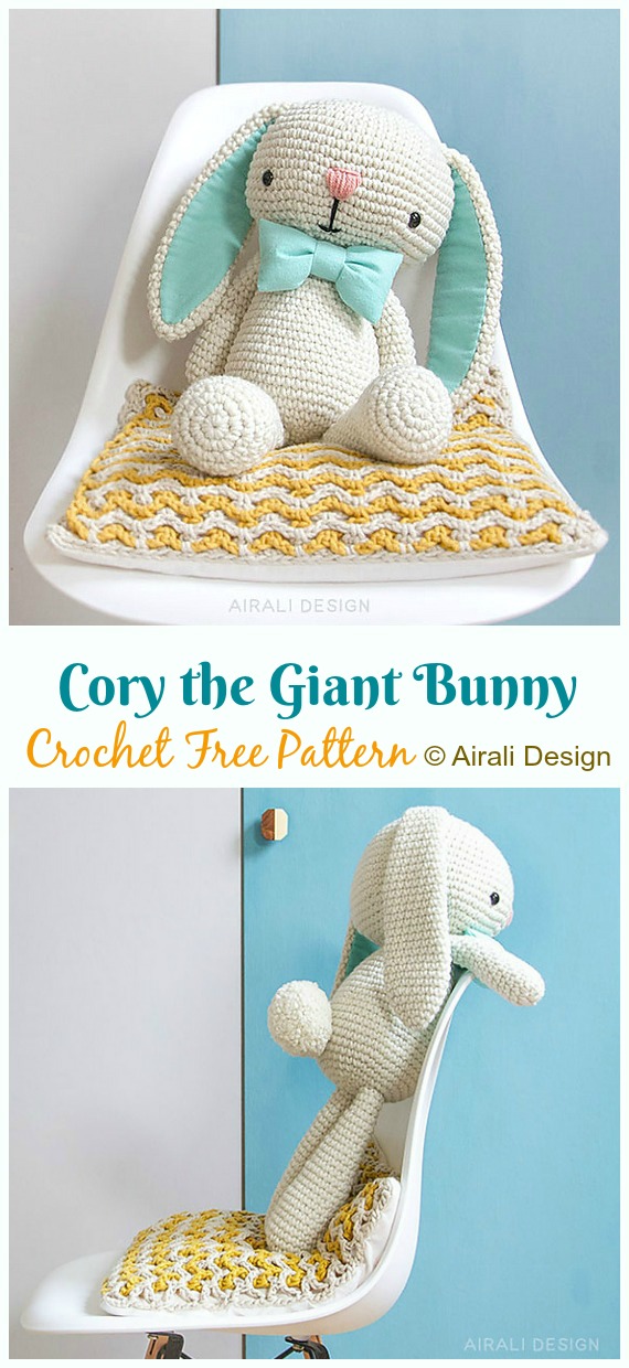 Crochet Cory the Giant Bunny Amigurumi Free Pattern - #Amigurumi; Bunny Free Crochet Patterns