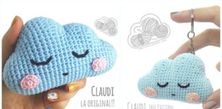 Amigurumi Cloud Keychain Crochet Free Pattern - #Keychain #Crochet Free Patterns