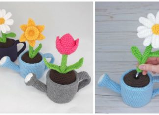 Amigurumi May Flowers Pen Crochet Free Pattern - Crochet Plants #Amigurumi Free Patterns