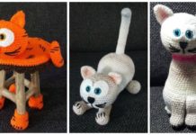 Amigurumi Moppie Cat & Stool Cover Crochet Free Patterns