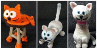 Amigurumi Moppie Cat & Stool Cover Crochet Free Patterns