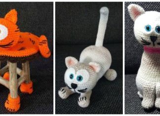 Amigurumi Moppie Cat & Stool Cover Crochet Free Patterns