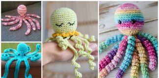 Amigurumi Octopus Baby Toy Crochet Free Patterns - Crochet #SeaLife; Toys #Amigurumi; Free Patterns