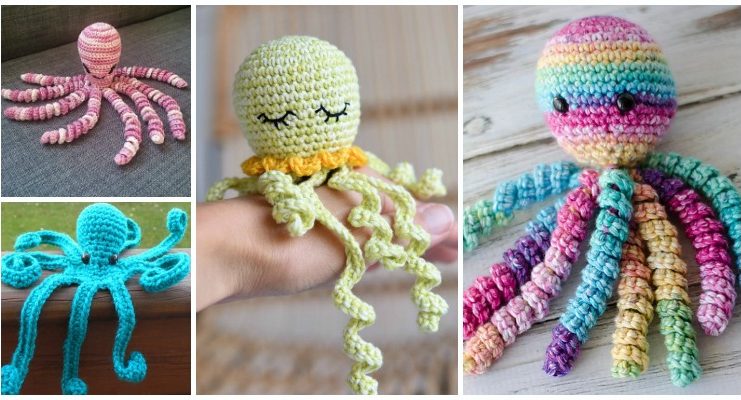 Amigurumi Octopus Baby Toy Crochet Free Patterns - Crochet #SeaLife; Toys #Amigurumi; Free Patterns
