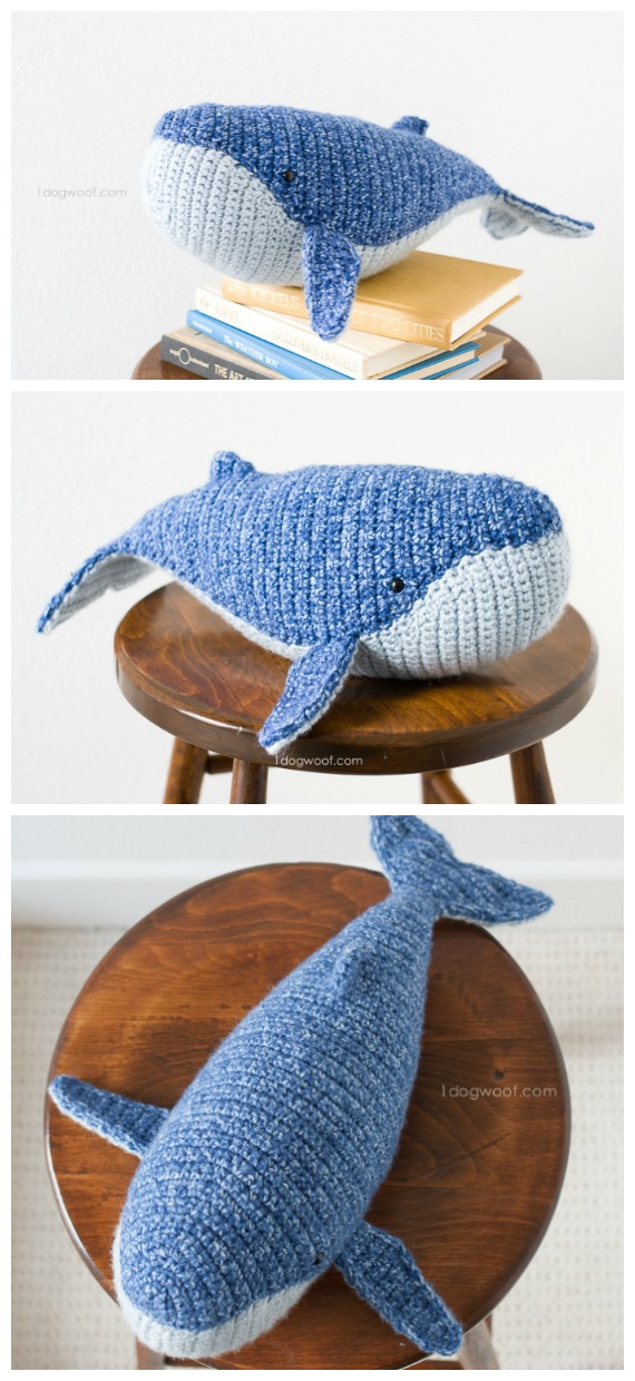 Amigurumi Humpback Whale Crochet Free Pattern - Crochet #SeaLife; Toys #Amigurumi; Free Patterns