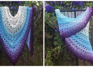 Amorous Shawl Crochet Free Pattern - Women Lace #Shawl; Free #Crochet; Patterns