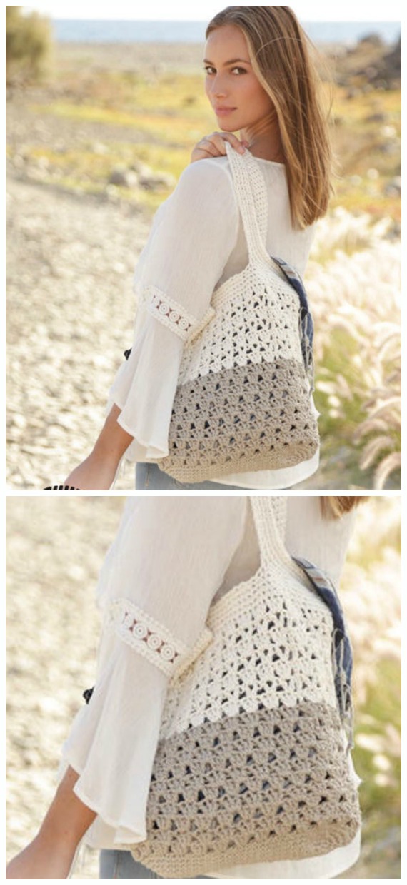 To the Beach Bag Crochet Free Pattern - Beach #Bag; Free #Crochet; Patterns