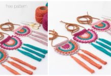 Boho-Chic Necklace Crochet Free Pattern- #Jewelry; Free #Crochet; Patterns