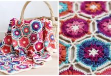 Borealis Blanket Crochet Free Pattern - #Hexagon; Blankets Free #Crochet; Patterns