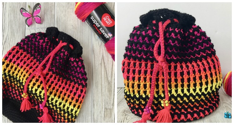 Crochet Pattern Bag with Stripes PDF Graphic by A.more.nushka · Creative  Fabrica