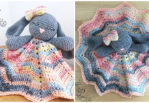 Bunny Lovey Crochet Free Pattern- Baby #Lovey; #Blanket; Security Comforter Free #Crochet; Patterns