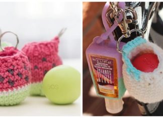 EOS Lip Balm Holder Key Chain Crochet Free Patterns - #Keychain #Crochet Free Patterns