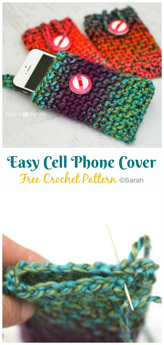 Easy Cell Phone Cover Crochet Free Patterns - Cozy #Camera; Case #Crochet; Free Patterns