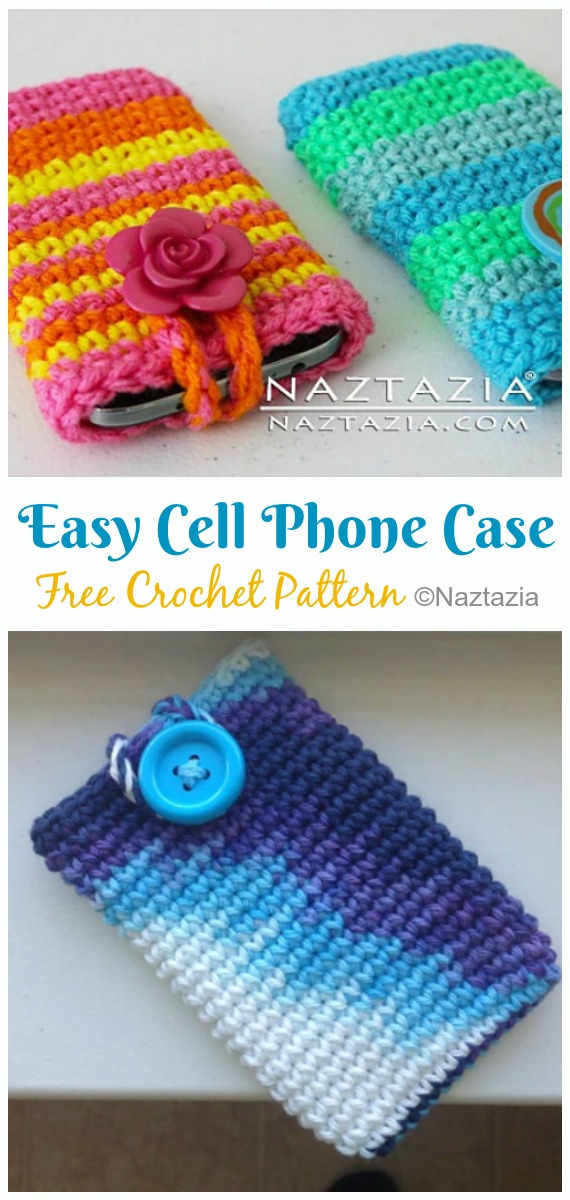 Easy Cell Phone Cover Crochet Free Pattern &Video - Cozy #Camera; Case #Crochet; Free Patterns