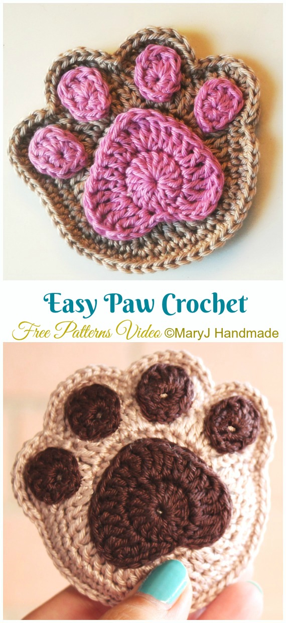 Easy Paw Crochet Free Patterns [Video]