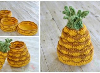 Pineapple Nesting Bowls Crochet Free Patterns