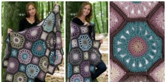 Gypsy Wagon Blanket Crochet Free Patterns - Octagon #Blanket; Free Crochet Patterns