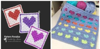 Heart Dishcloth Free Crochet Patterns