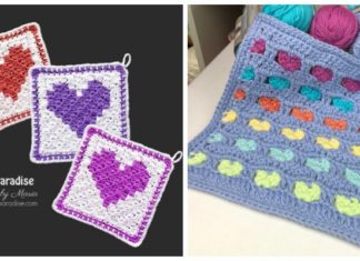 Heart Dishcloth Free Crochet Patterns