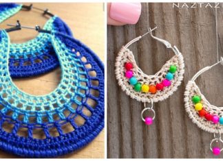Hoop Earring Crochet Free Patterns - #Jewelry; Free #Crochet; Patterns