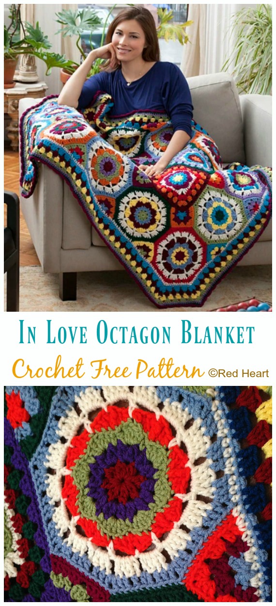 Gypsy Wagon Octagon Blanket Crochet Free Patterns